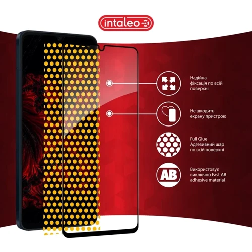 Intaleo Tempered Glass Full Glue Black for Samsung A065 Galaxy A06 фото 6