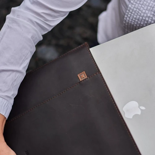 Сумка для ноутбуков INCARNE Handmade Brick Brown for Laptop фото 5