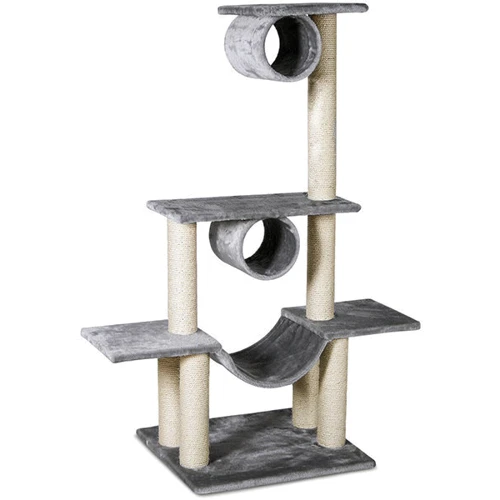 Спально-игровой комплекс Flamingo Scratch Tree для котов многоуровневый 104х57х140 см серый (44263)