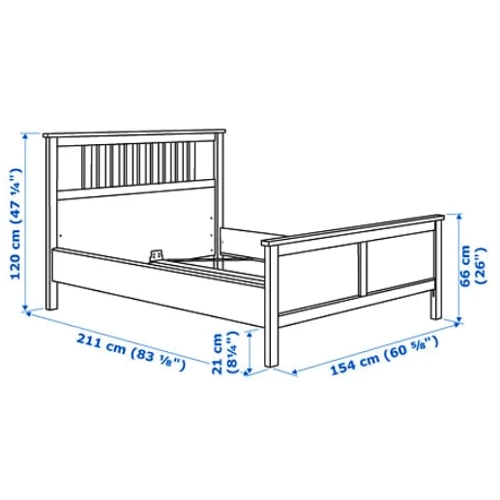 Каркас кровати ІКЕА HEMNES 140х200 см серый (792.471.93) фото 6