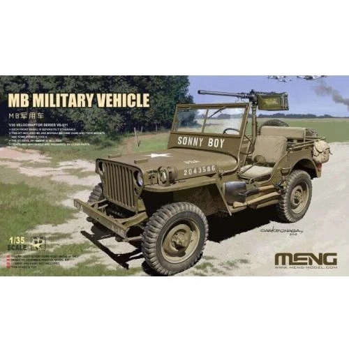 Военный автомобиль Meng Willys Jeep с пулеметом M2 Browning MENG-VS011