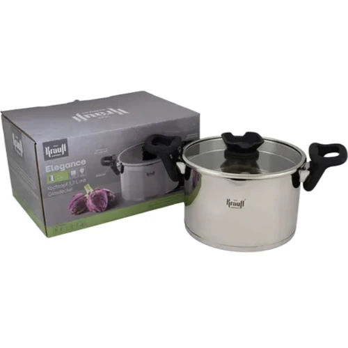 Кастрюля Krauff Elegance с крышкой 20 см 3.7 л (26-247-030): Тип Традиционная