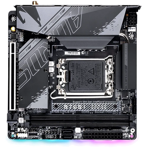 GIGABYTE B760I AORUS PRO: Оперативная память 2xDDR5 8000 МГц, до 96 ГБ