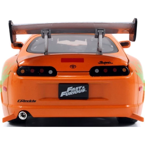 Машина металева Jada Форсаж Toyota Supra 1995 з фігурою Брайана Помаранчева 1:24 (253205001) фото 7