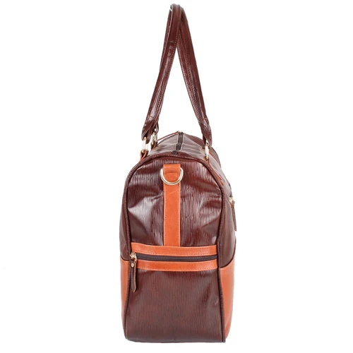 Женская дорожная сумка Laskara коричневая (LK-DD216-choco-camel): Тип Дорожные сумки