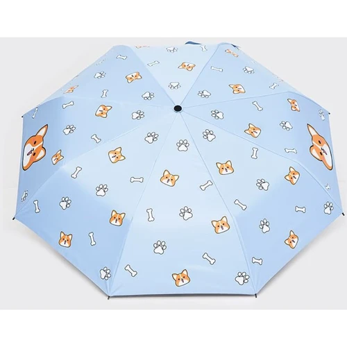 Парасолька жіночий автомат Monsen блакитний (C1PUPPYb-blue)
