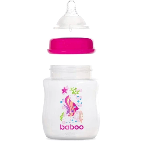 Бутылочка для кормления Baboo Sea Life 150 мл розовая (3-113): Материал полипропилен