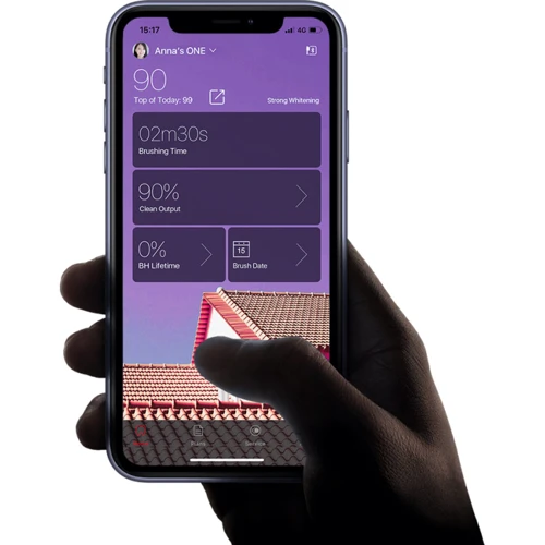 Зубная щетка Oclean X Pro Digital granatowy: Технология чистки звуковая