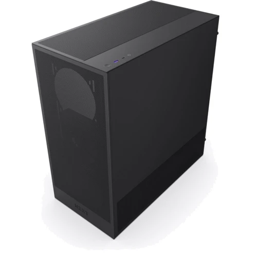 Корпус NZXT H5 Flow Black (CC-H52FB-01): Материал передней панели сталь