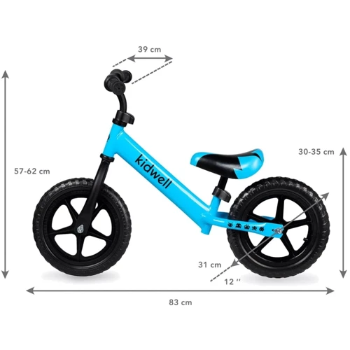 Беговел Kidwell REBEL Blue (4000): Колеса надувные
