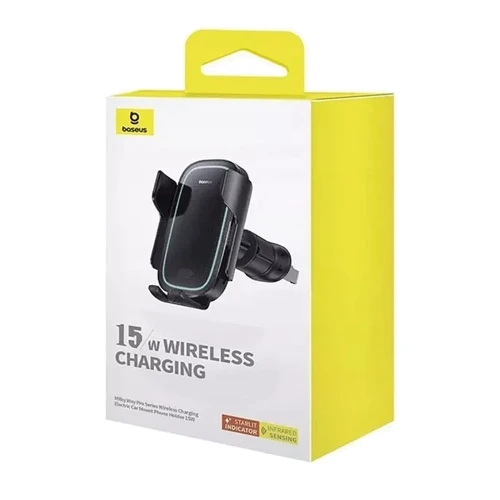 Держатель Baseus Car Holder Wireless Charger Milky Way Pro 15W Black (C40357000111-00) фото 8