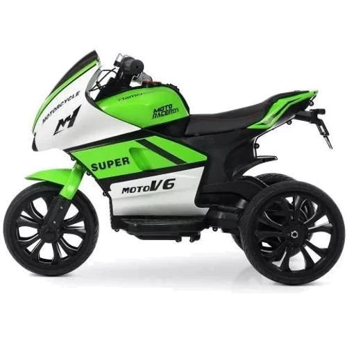 Детский электромотоцикл 3 колесный Bambi Racer Yamaha бело-зеленый (M 4135EL-1-5): Максимальная скорость, км/ч 5