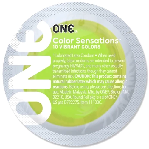 Презерватив ONE Color Sensations - Roll ONE on (Green) 1 шт