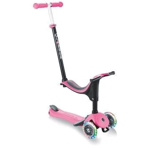 Самокат GLOBBER серии GO UP SPORTY PLUS LIGHTS 5в1 розовый, колеса с подсветкой, 20/50кг (642-110): Количество колес 3