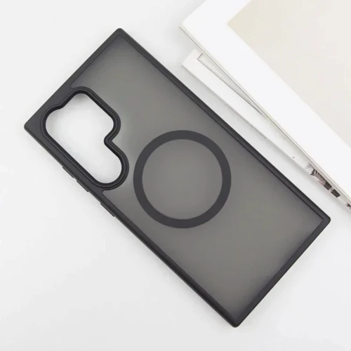 Чохол для телефона Mobile Case TPU+PC Металеві кнопки з MagSafe Colorful Black для Samsung S928 Galaxy S24 Ultra: Тип накладка на заднюю часть