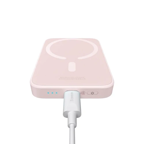 Внешний аккумулятор Baseus Power Bank 6000mAh Magnetic Wireless 20W Pink (PPCX020004) фото 10