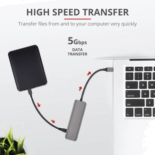 Адаптер Trust Adapter Halyx USB-C to 4xUSB Grey (23328_TRUST) фото 6