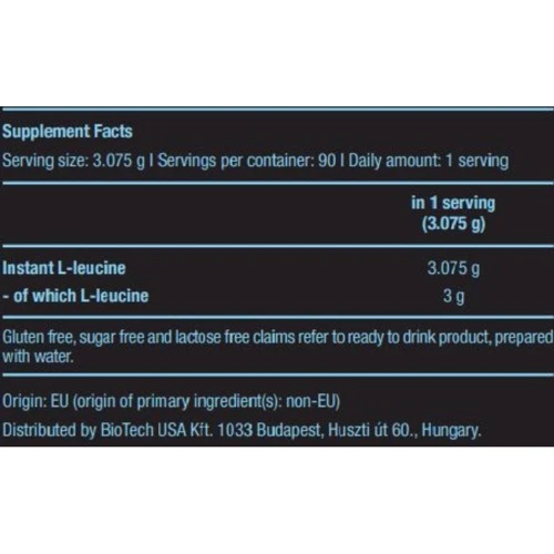 Аминокислота для спорта BioTechUSA 100% Instant L-leucine 277g/90 servings: Тип Лейцин