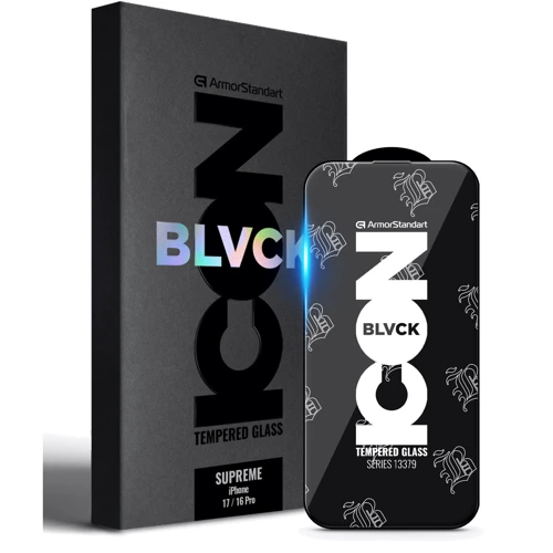 

ArmorStandart Tempered Glass Supreme Black Icon for iPhone 17 / 16 Pro (ARM86399)