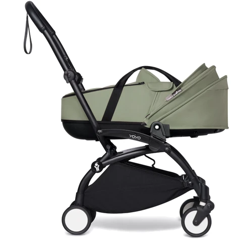Шасі чорне Babyzen YOYO² з люлькою Bassinet (без дощовика) Olive/Оливковий (BZ10109-02/595411/595511) фото 6