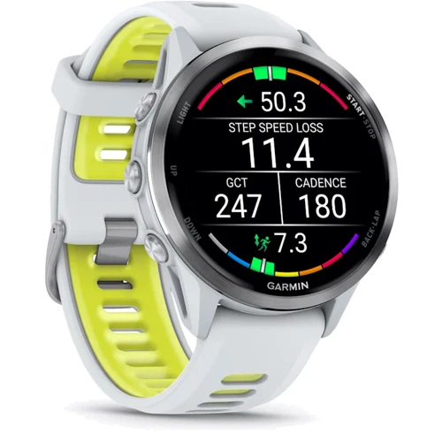 Смарт-годинник Garmin Forerunner 970 Titanium with Whitestone Case and Whitestone/Translucent Amp Yellow Band (010-02969-11): Час роботи до 15 дней