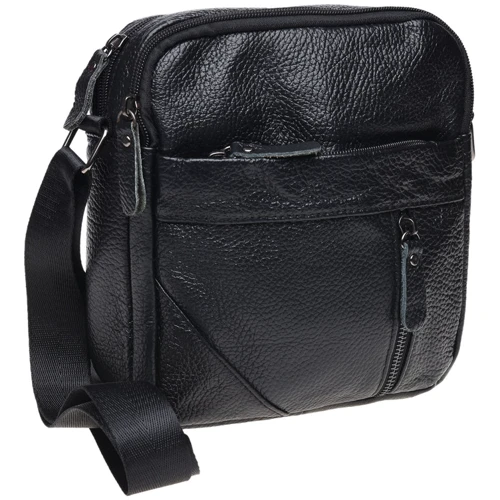 Чоловіча сумка планшет Borsa Leather чорна (K11027-black)