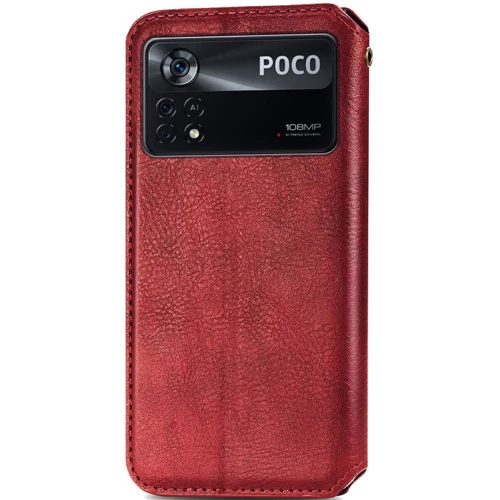 Аксесуар для смартфона Mobile Case Getman Cubic Red для Xiaomi Poco X4 Pro 5G: Матеріал искусcтвенная кожа и термополиуретан