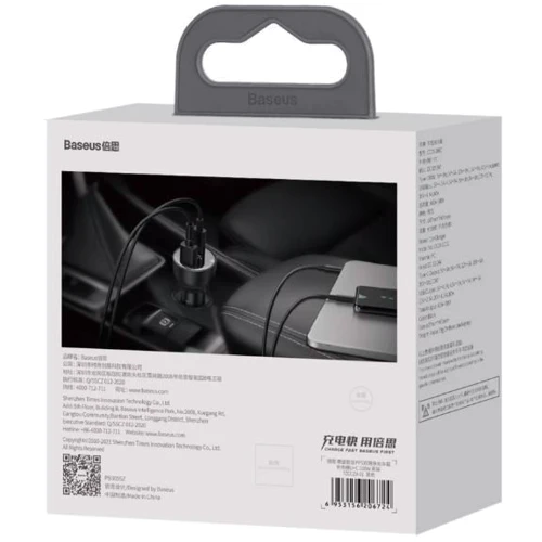 Зарядний пристрій Baseus Car Charger USB+USB-C Superme 100W Black (TZCCZX-01) фото 7