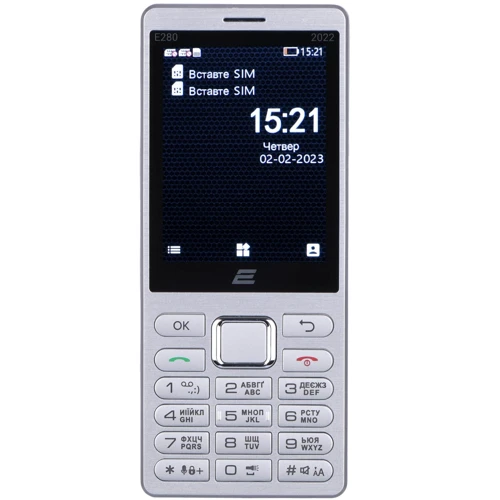Мобильный телефон 2E E280 2022 Silver