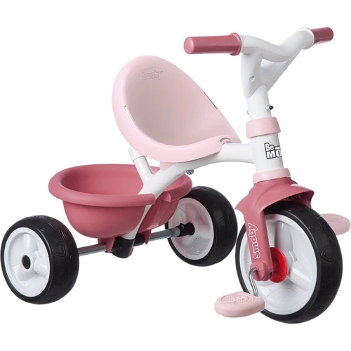 Детский трехколесный велосипед Smoby 2-в-1 Би Муви с ручкой, розовый (740332): Тип Велосипед-каталка