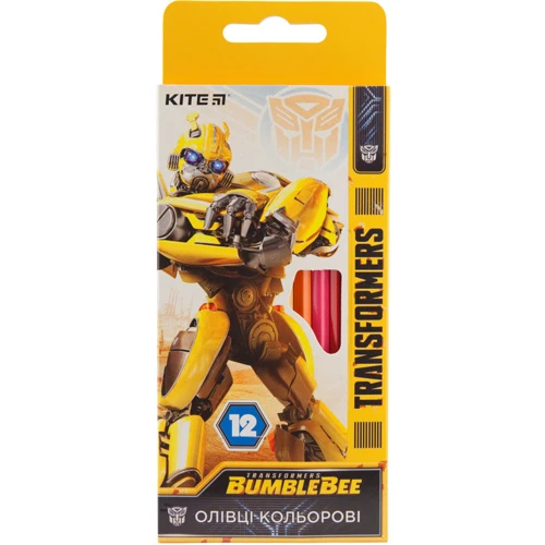 Карандаши цветные Kite Transformers BumbleBee Movie TF19-051, 12 цветов