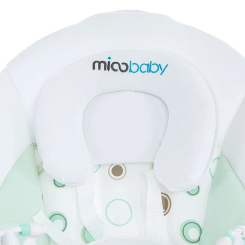 Укачивающий центр Mioobaby Siesta Зеленый: Дополнительные удобства блок с музыкой, съемный столик, звуковое сопровождение, система складывания, ремни безопасности, зву
