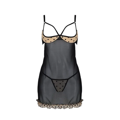 Пеньюар Passion MARINA CHEMISE beige XXL/XXXL