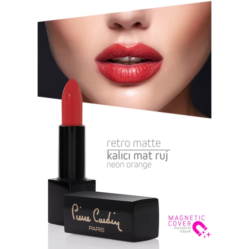Pierre Cardin Retro Matte Lipstick № 148 Neon Orange Помада для губ 4 g: Тип помады Помада-стик