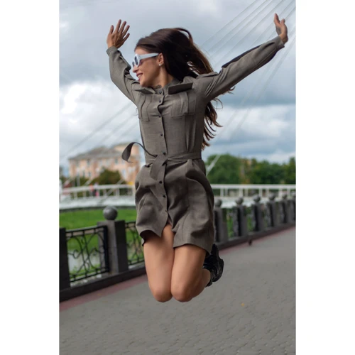 Платье FLFashion Хоо ХПХ 3258 52 хаки повседневное до середины бедра: Вид Повседневные платья