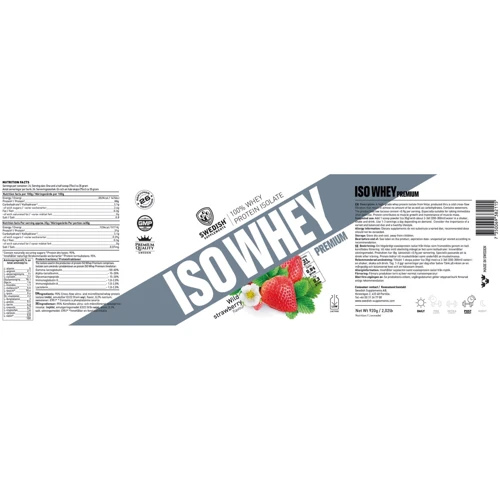 Протеин Swedish Supplements ISO Whey Premium 920 g /26 servings/ Wild Strawberry: Вид Изоляты
