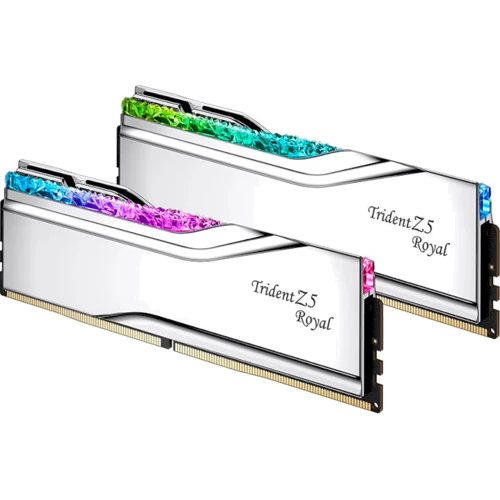 

G.Skill 32 Gb (2x16GB) DDR5 6400 MHz Trident Z5 Royal Silver (F5-6400J3039G16GX2-TR5S)