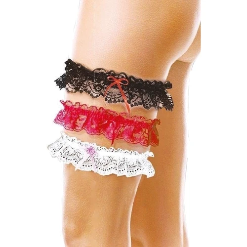 Кружевная подвязка SoftLine Garter 7401 (white)