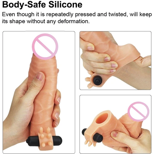 Насадка на пенис LoveToy Revolutionary Silicone Vibrating Nature Extender Add 1.5"