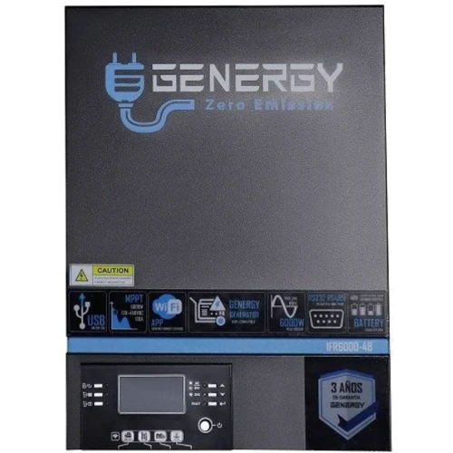 Инвертор GENERGY IFR6000-48 AC/DC 48В-220В 6000Вт Wi-Fi LCD SOL