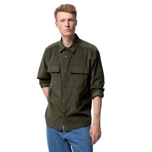 Рубашка Jack Wolfskin Nature Shirt M 1403571-4144 48 хаки с длинным рукавом: Длина рукава Длинный