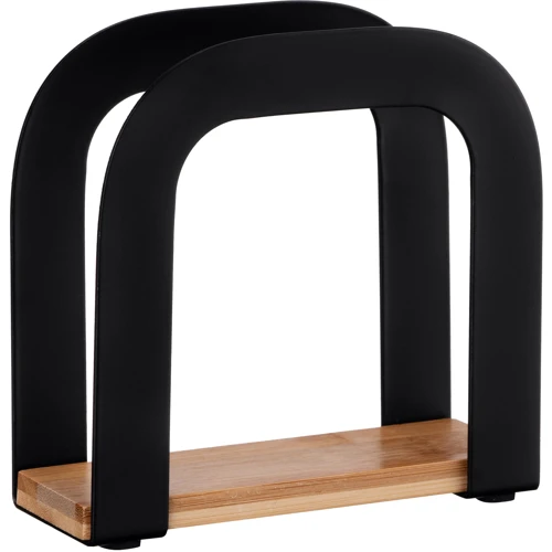 Серветка Ardesto Midori 12х4.5х12см метал бамбук Чорний (AR0911BB): Тип Салфетница