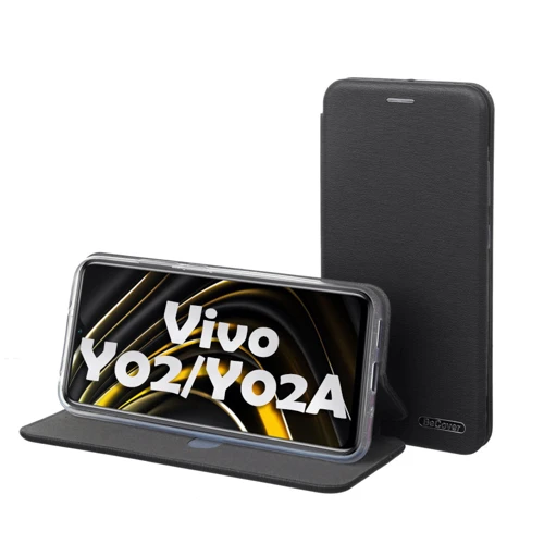 Чохол для телефона BeCover Book Exclusive Black for Vivo Y02/Y02A (709077): Плівка в комплекті немає