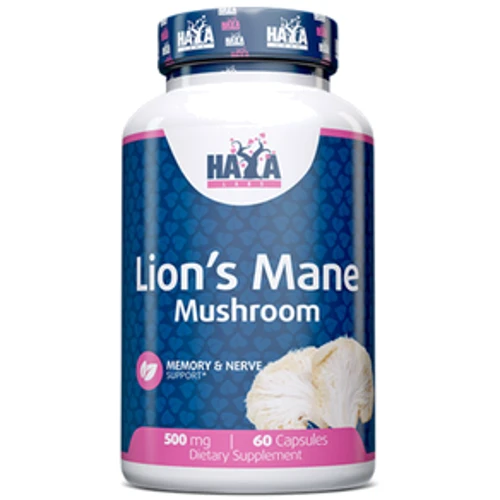 Haya Labs Lion's Mane Mushroom 500 мг Львиная грива 60 капсул