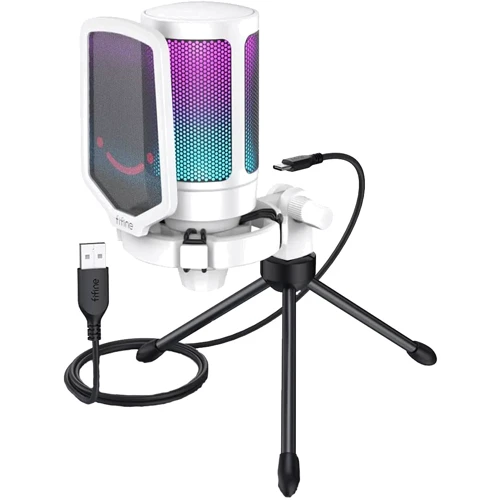 Микрофон Fifine RGB AMPLIGAME A6VW White
