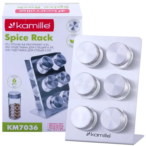 Набір для спецій Kamille 6шт (KM-7036): Тип Набір для спецій на підставці