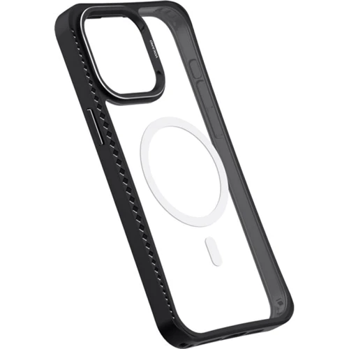 Чехол для iPhone VOKAMO Case with MagSafe Ice Glass Black for iPhone 15 Pro Max (NVK010841): Материалы поликарбонат и полиуретан