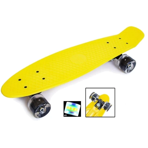 Penny Board Yellow Светящиеся колеса