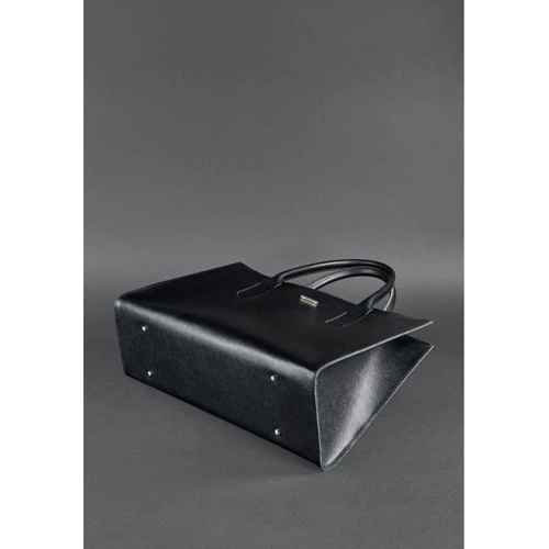Женская сумка тоут BlankNote черная (BN-BAG-27-bw): Тип ручки Короткая ручка, С двумя ручками