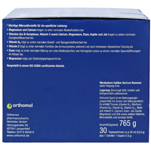 Orthomol Sport 30 servings drinking bottles / tablets / capsules: Країна виробник Германия
